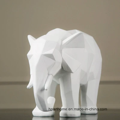 Colección de arte Figura de recuerdo de resina de elefante blanco de primera calidad