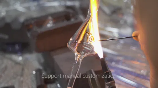 Fabricante chino de pipas de vidrio Pipa de vidrio para fumar Tipo reloj de arena Rosa Púrpura