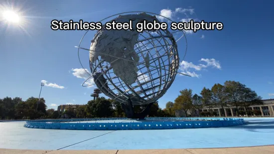Escultura moderna del jardín del acero inoxidable del globo de la estatua de la calle del arte del metal del nuevo producto